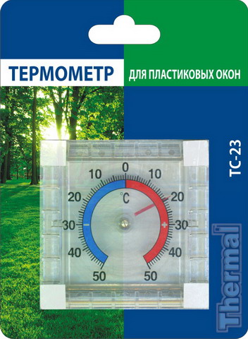 Термометр для пластиковых и деревянных окон ТС-23 в блистере